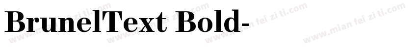 BrunelText Bold字体转换